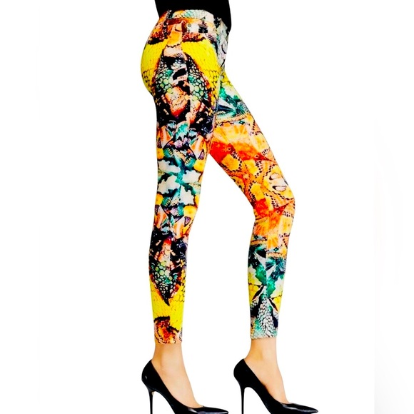 HUDSON NEW NICO MID RISE SNAKE SKIN PRINT JEANS. - Picture 1 of 9